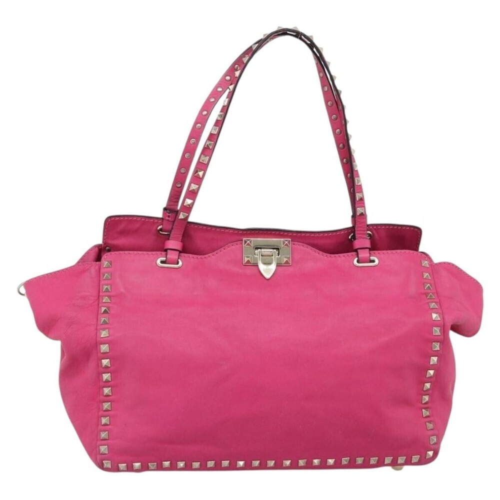 Valentino Garavani Rockstud Tote Textured Leather Medium